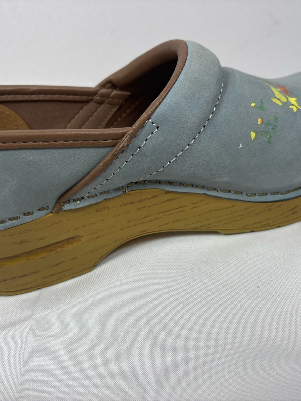 Dansko Twin Pro Dog Walkers Milled Nubuck Womens Clogs Blue/Brown Size 37 - Picture 11 of 15